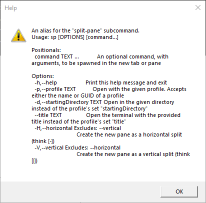Windows Terminal Help - Split Pane