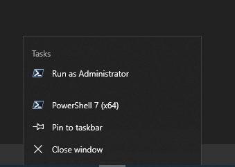 Right click pin to taskbar