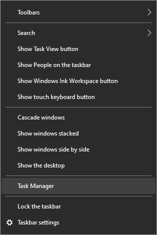 Go to taskmanager.